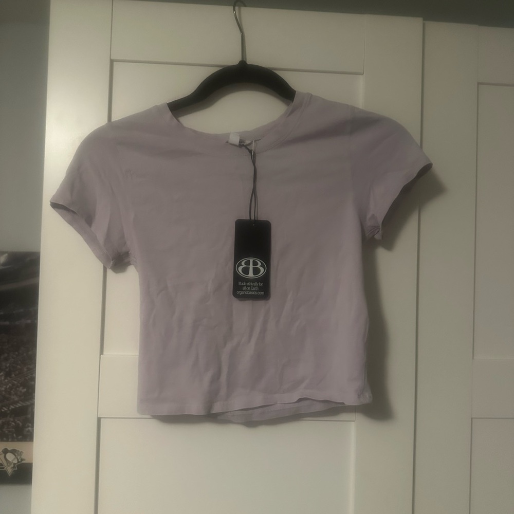 Organic Basics Classic Lilac Crop Top - Picture 3 of 6